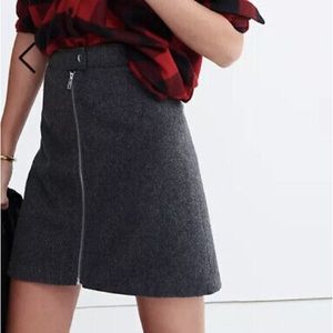 Madewell |Women's | Grey Skirt | Size 0 | Wool | NWT